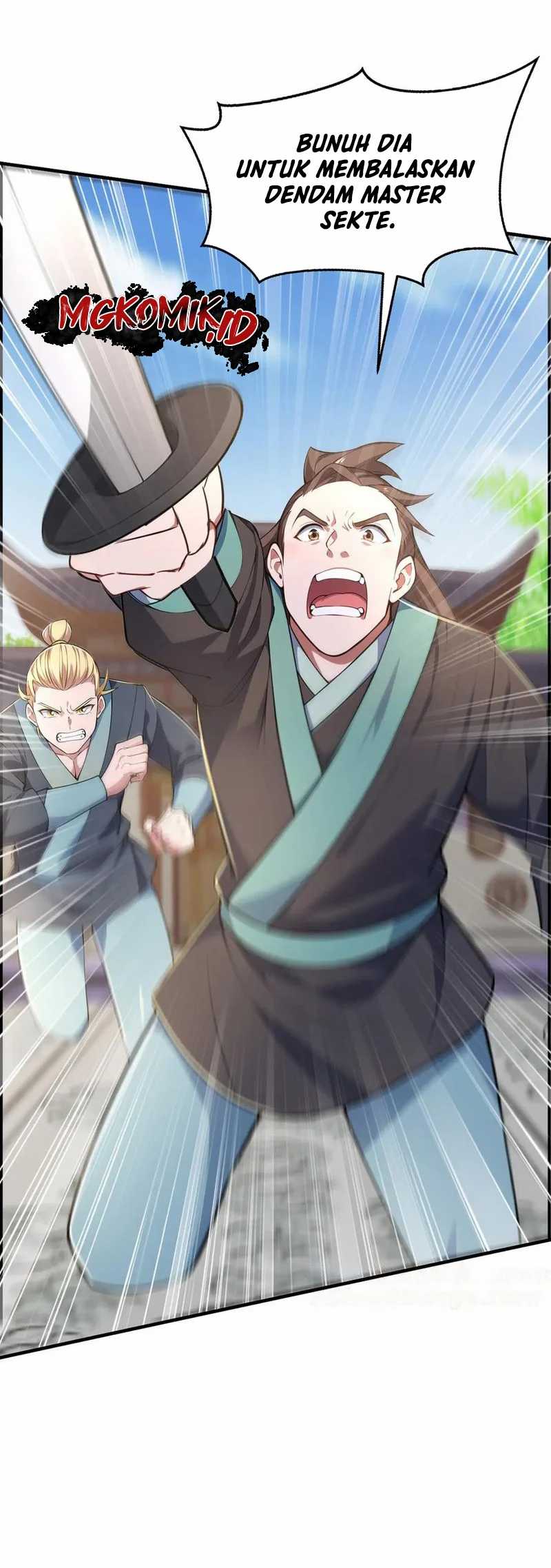 I Get Stronger Just by Lying Down While My Apprentice Cultivates Chapter 40 Bahasa Indonesia