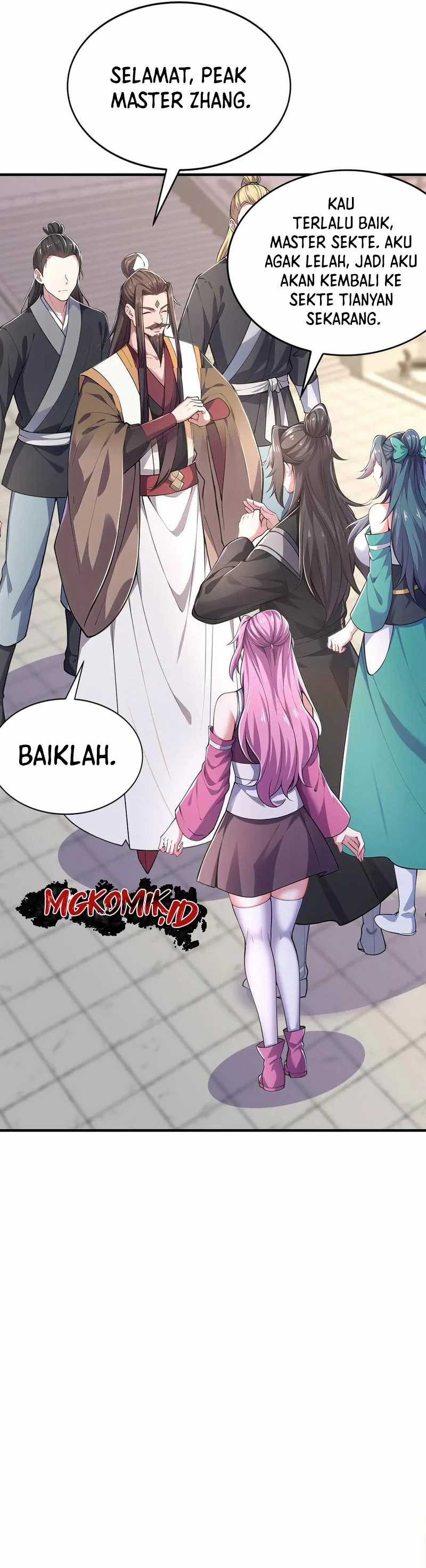 I Get Stronger Just by Lying Down While My Apprentice Cultivates Chapter 40 Bahasa Indonesia