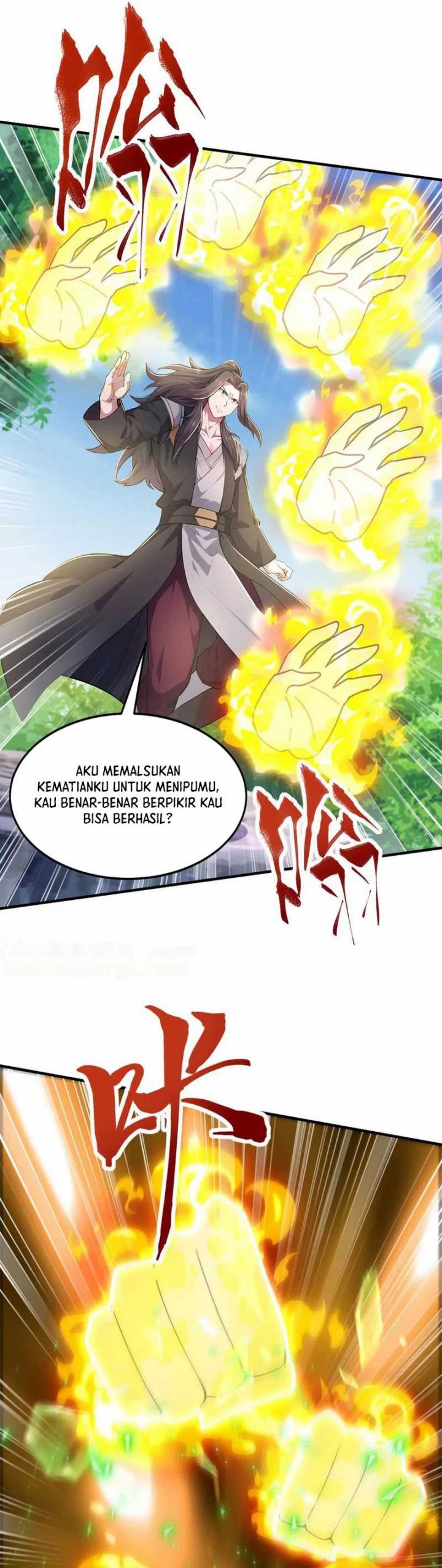 I Get Stronger Just by Lying Down While My Apprentice Cultivates Chapter 54 Bahasa Indonesia