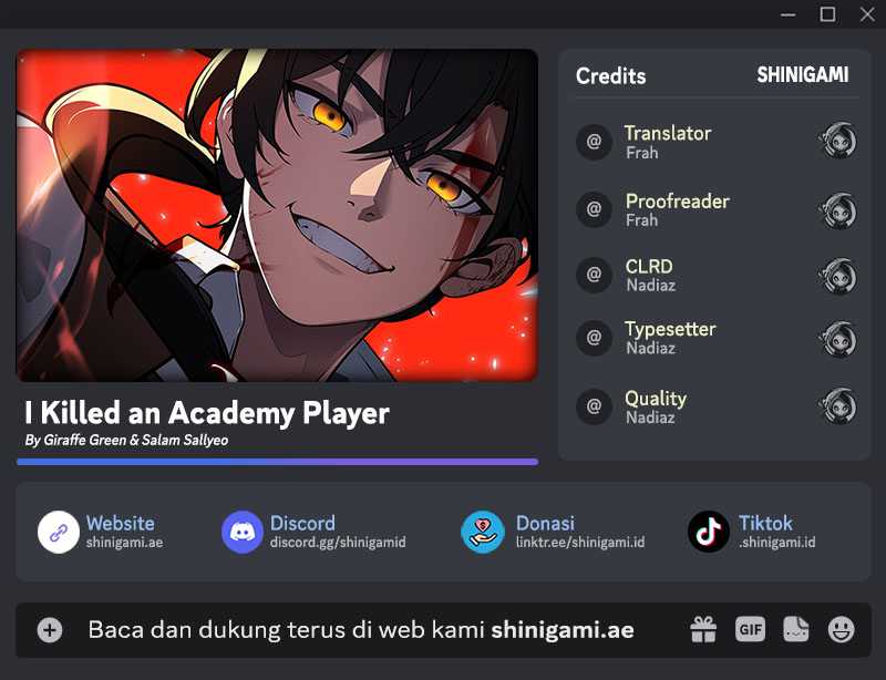 I Killed An Academy Player Chapter 19 Bahasa Indonesia