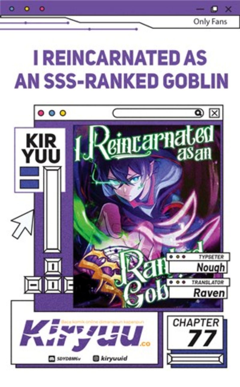 I Reincarnated as an SSS-Ranked Goblin Chapter 77 Bahasa Indonesia