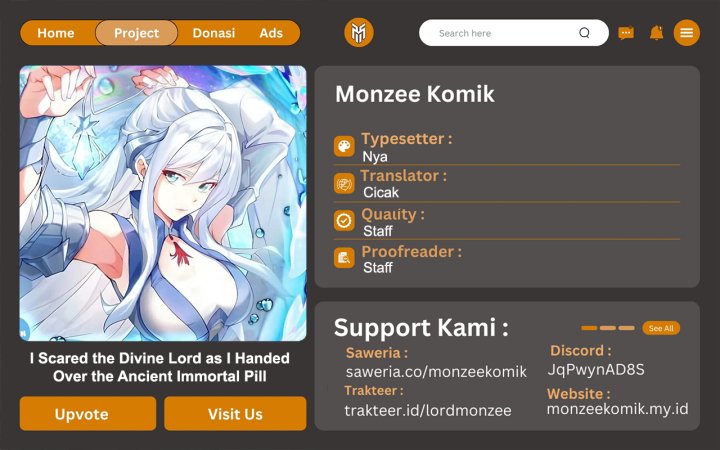 I Scared the Divine Lord as I handed over the Ancient Immortal Pill Chapter 78 Bahasa Indonesia