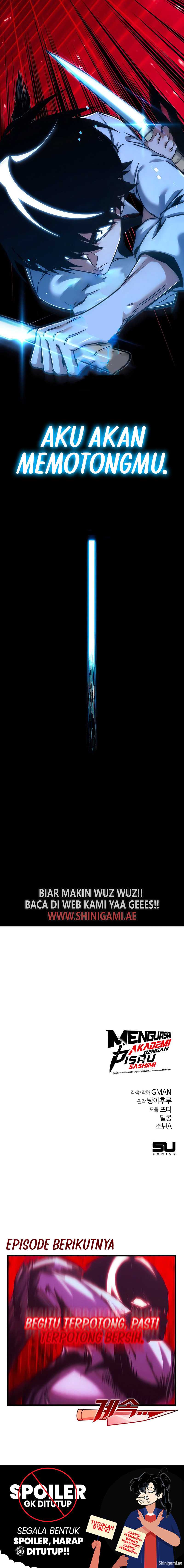 I Took over The Academy With a Single Sashimi Knife Chapter 19 Bahasa Indonesia