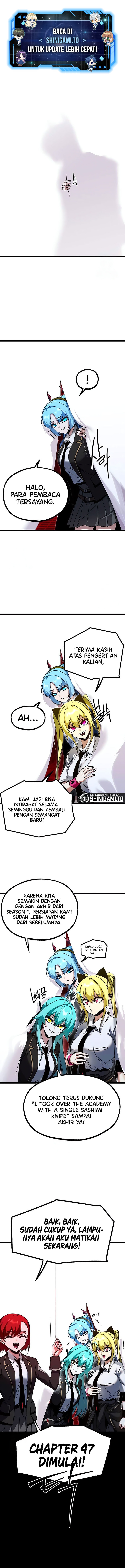 I Took over The Academy With a Single Sashimi Knife Chapter 47 Bahasa Indonesia