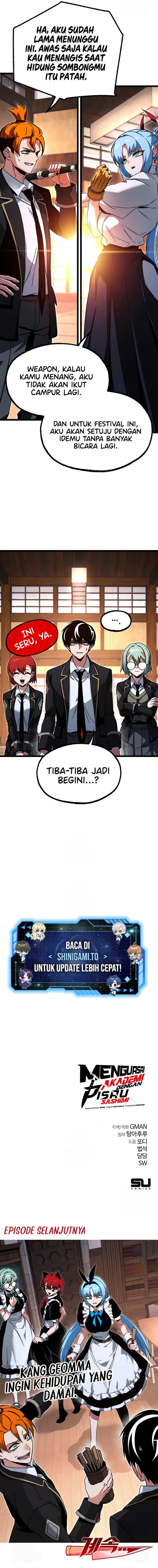 I Took over The Academy With a Single Sashimi Knife Chapter 55 Bahasa Indonesia