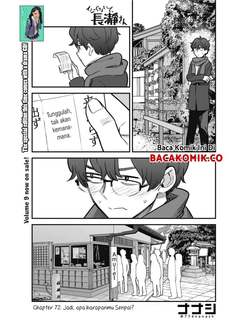 Ijiranaide, Nagatoro-san Chapter 72 Bahasa Indonesia