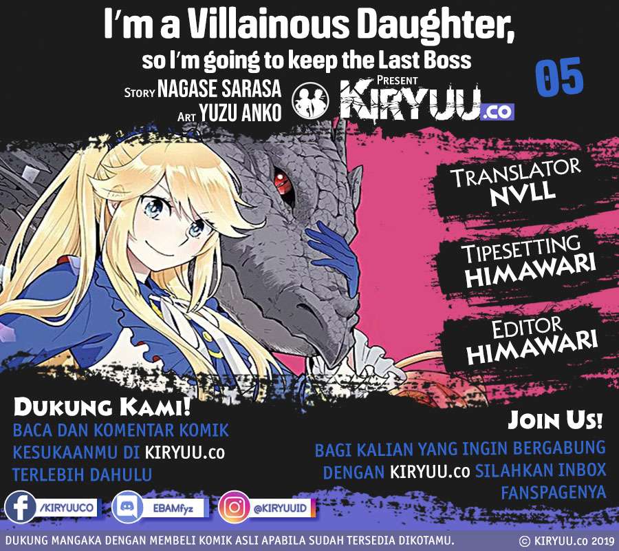 I’m a Villainous Daughter so I’m going to keep the Last Boss chapter 5