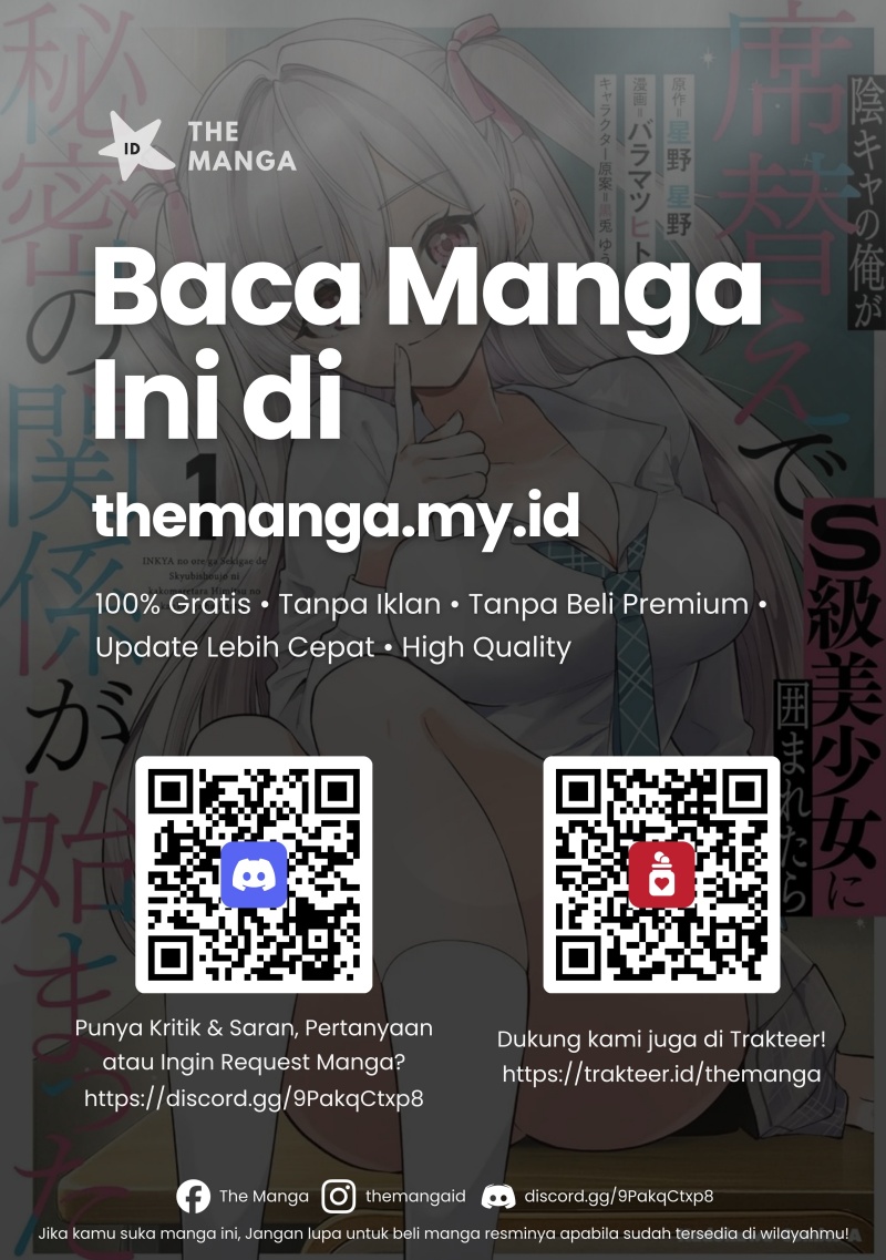 Inkya no ore ga sekigae de S-kyu bishoujo ni kakomaretara himitsu no kankei ga hajimatta Chapter 08 Bahasa Indonesia