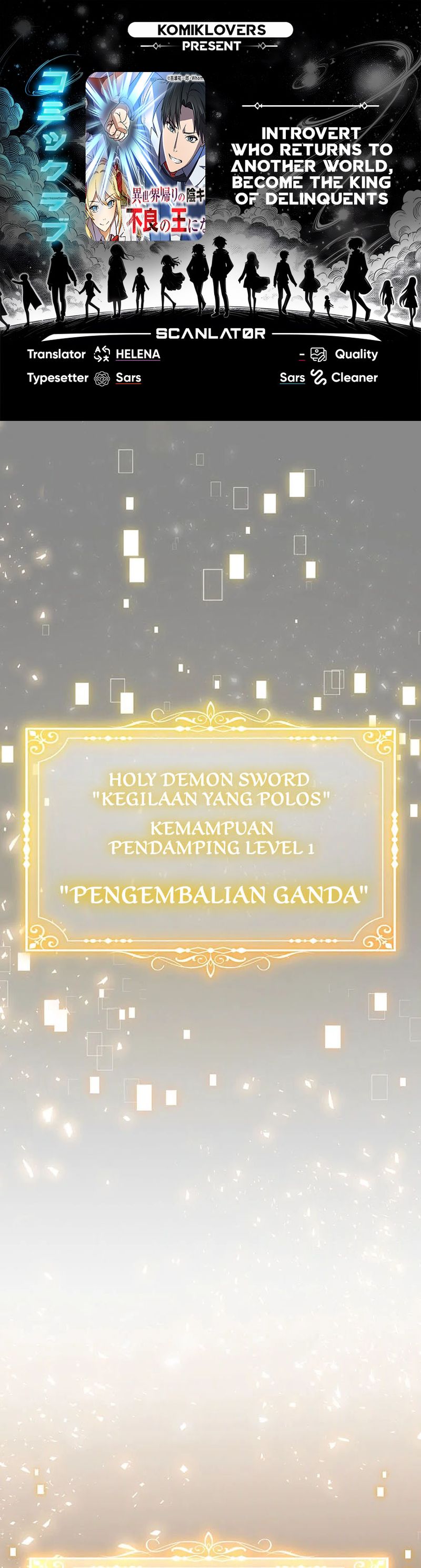 Introvert Who Returns to Another World, Become The King of Delinquents Chapter 02 Bahasa Indonesia