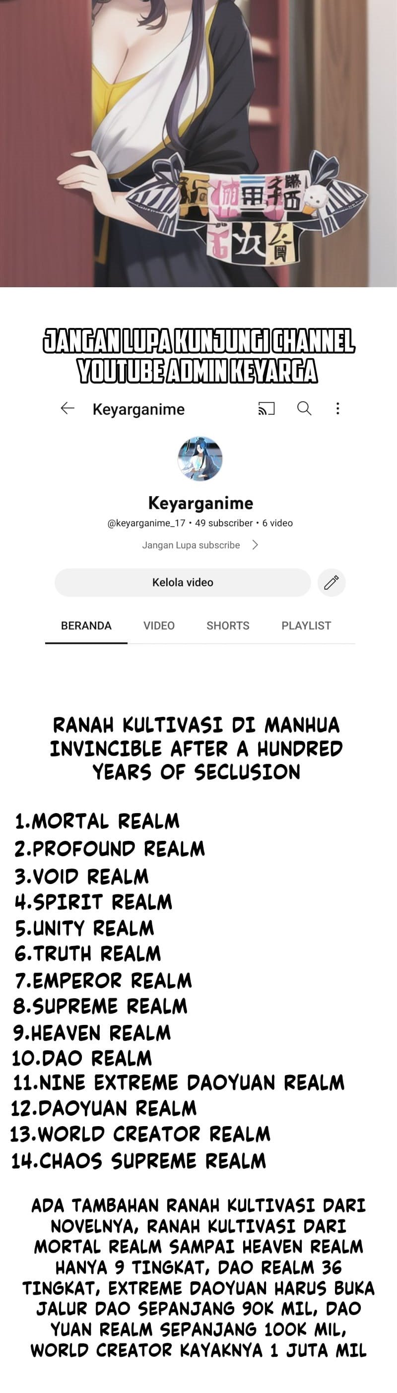 Invincible After a Hundred Years of Seclusion Chapter 61 Bahasa Indonesia