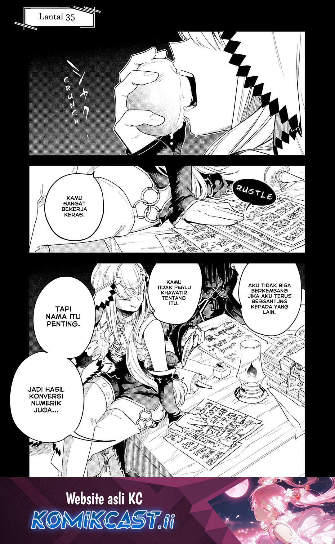 Isekai Meikyuu no Saishinbu o Mezasou Chapter 35 Bahasa Indonesia