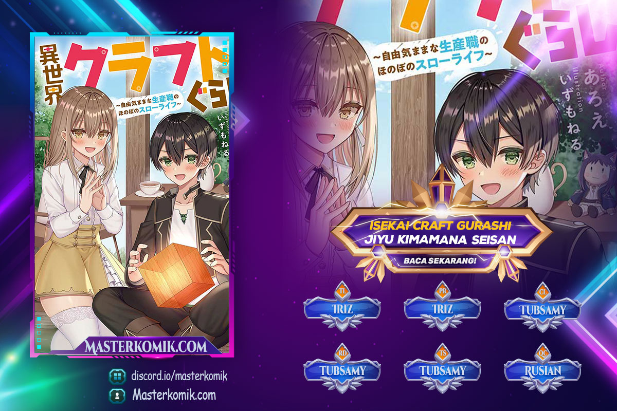 Isekai Craft Gurashi Jiyu Kimamana Seisan Shoku No Honobono Slow Life Chapter 08.2 Bahasa Indonesia