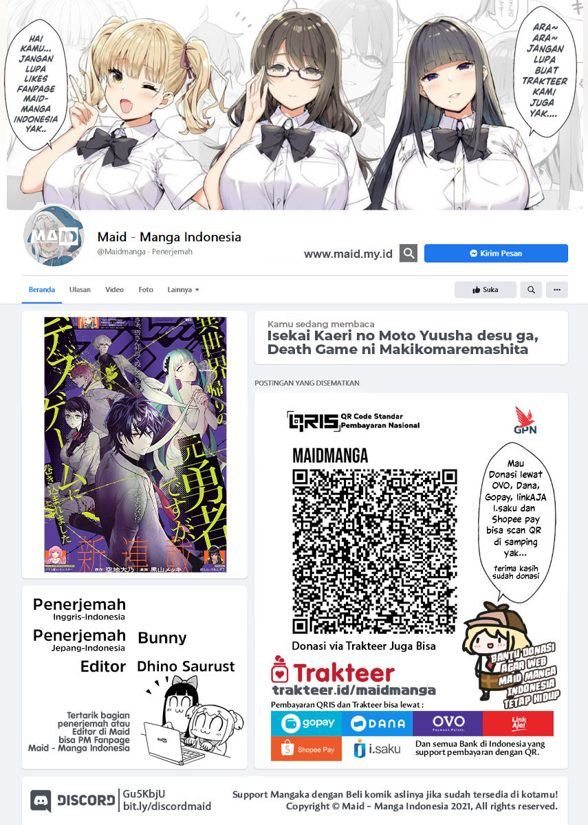 Isekai Kaeri no Moto Yuusha desu ga, Death Game ni Makikomaremashita chapter 2
