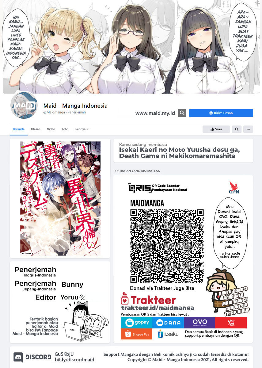 Isekai Kaeri no Moto Yuusha desu ga, Death Game ni Makikomaremashita chapter 8