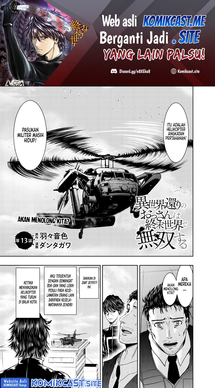 Isekai Kaeri no Ossan wa Shuumatsu de Sekai de Musou Suru chapter 13