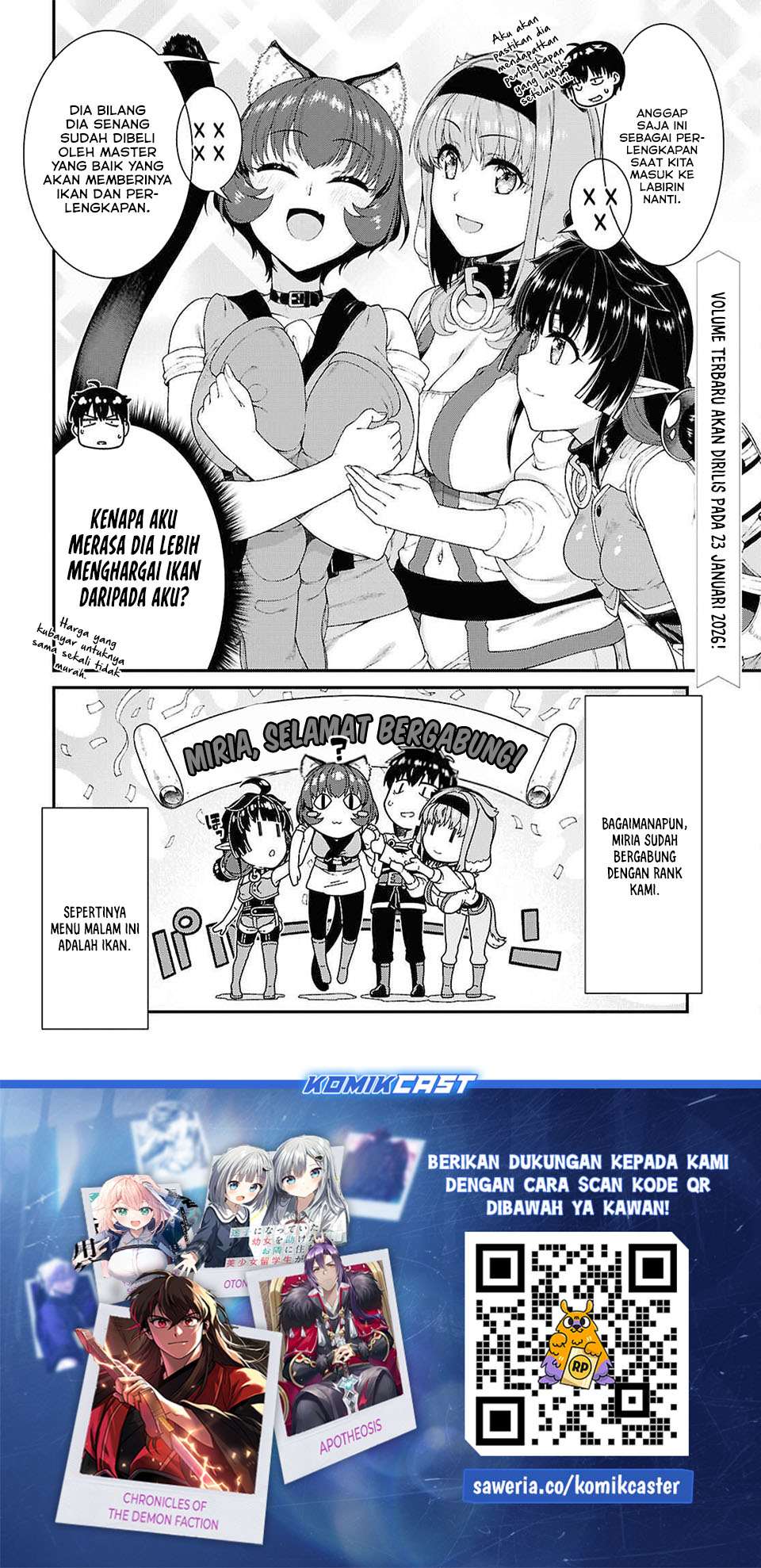 Isekai Meikyuu de Harem wo Chapter 103 Bahasa Indonesia