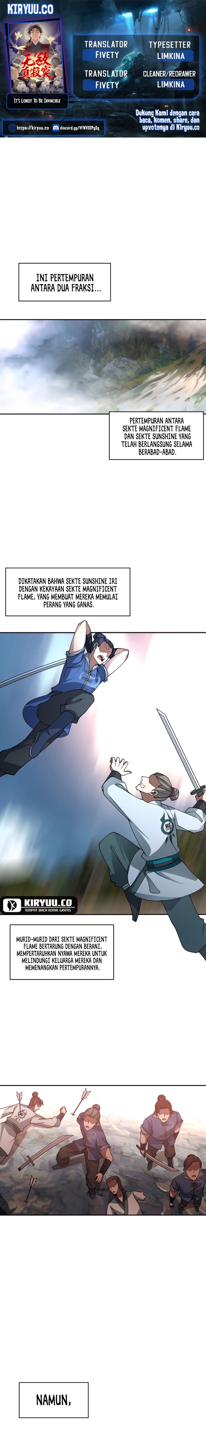 It’s Lonely to Be Invincible Chapter 01 Bahasa Indonesia