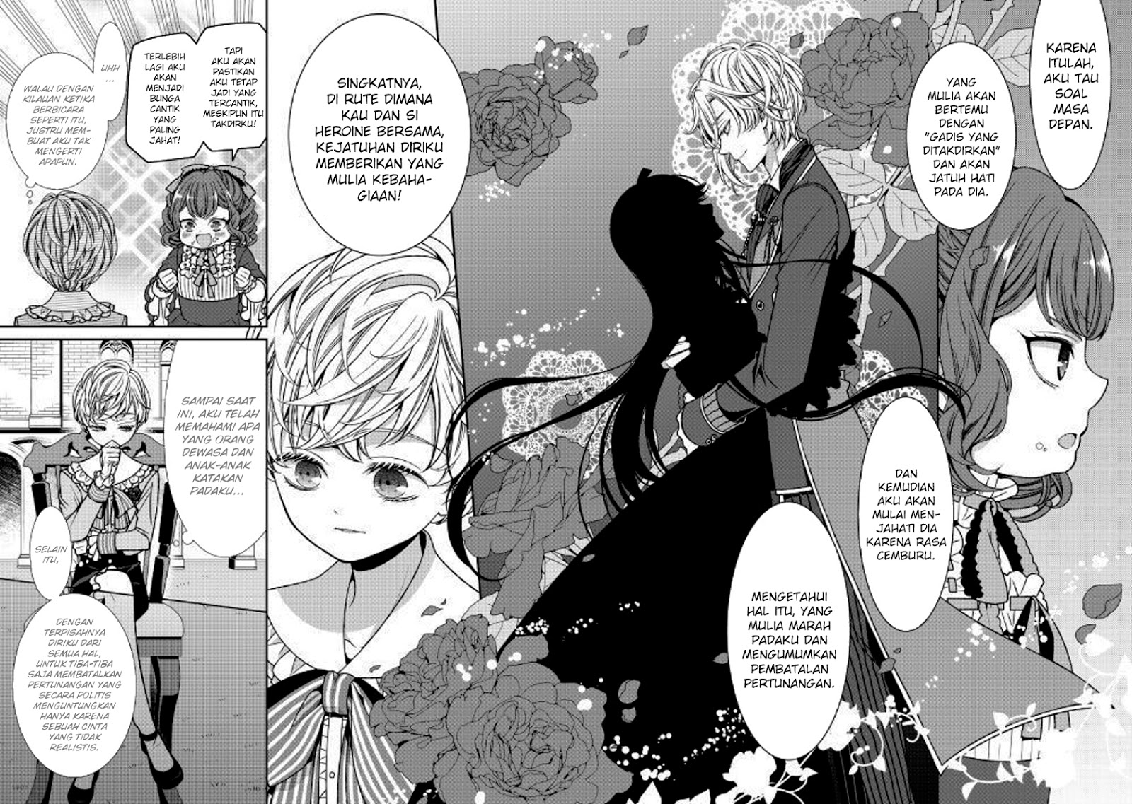 Jishou Akuyaku Reijou na Konyakusha no Kansatsu Kiroku Chapter 01 Bahasa Indonesia
