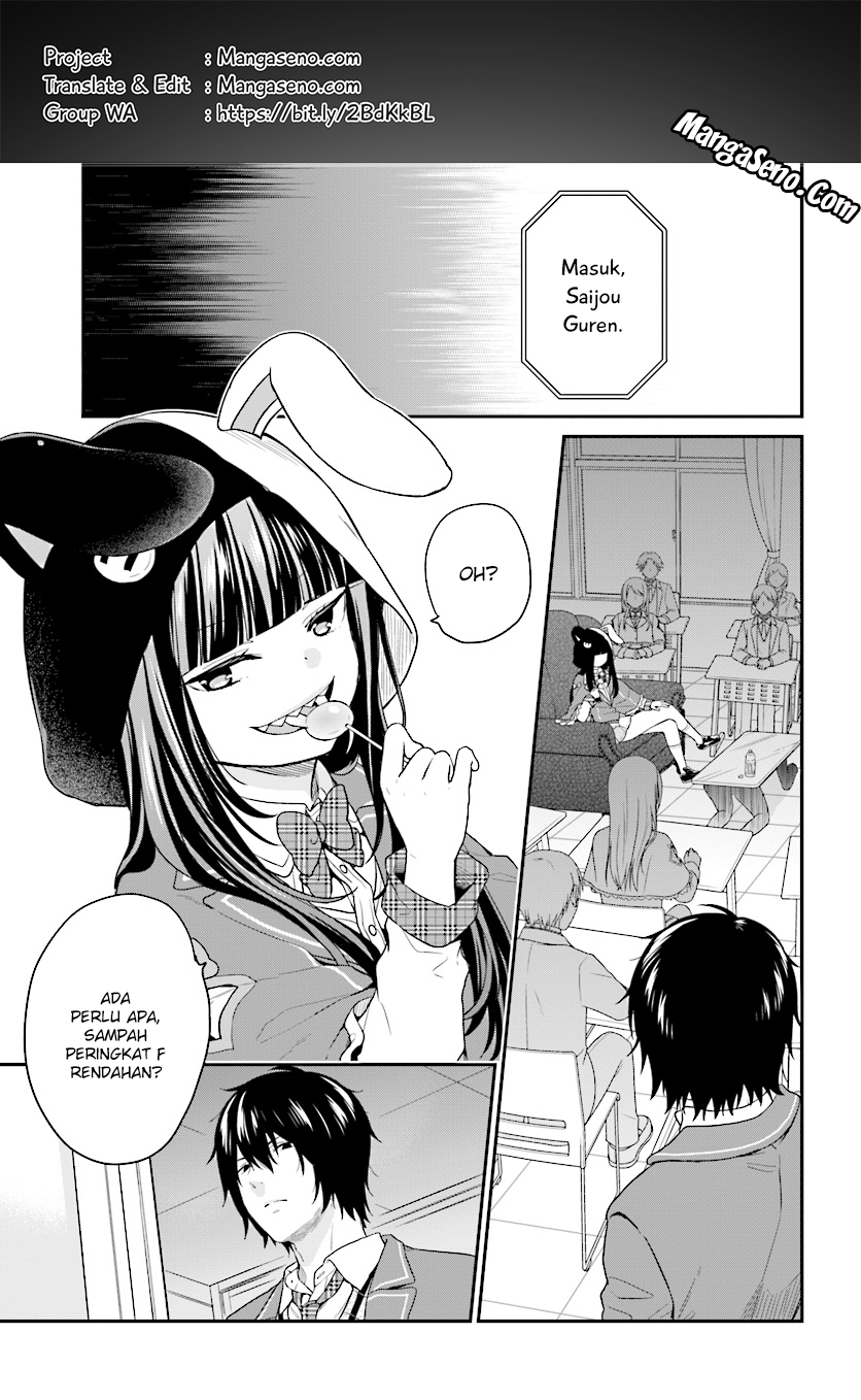 Jishou F-Rank no Oniisama ga Game de Hyouka sareru Gakuen no Chouten ni Kunrin suru Sou desu yo? Chapter 10 Bahasa Indonesia