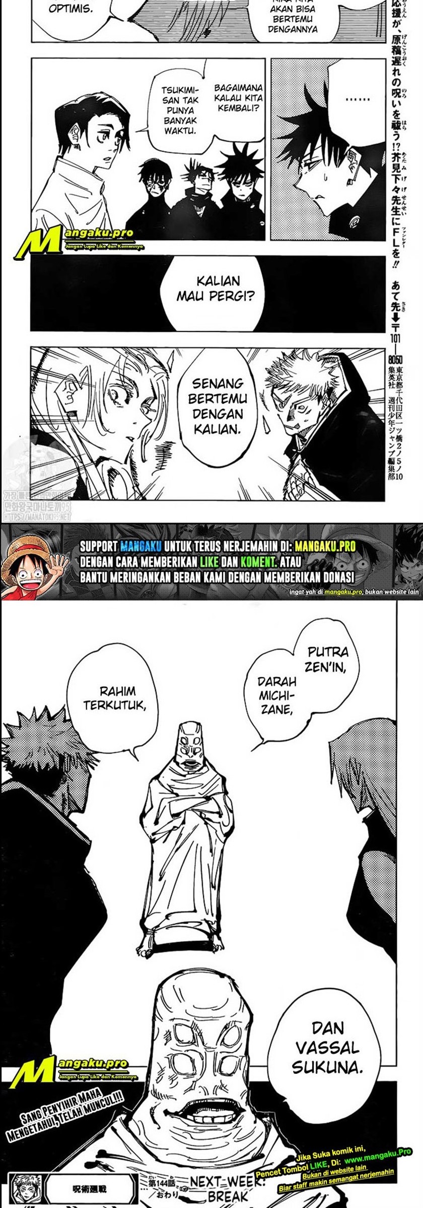 Jujutsu Kaisen Chapter 144 Bahasa Indonesia
