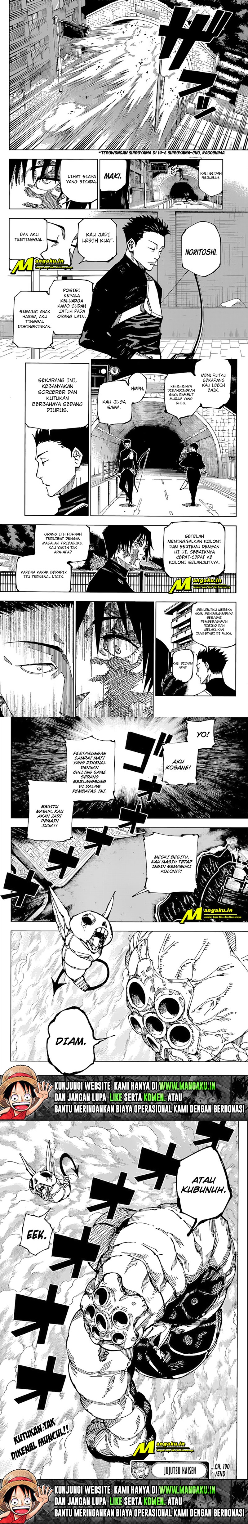 Jujutsu Kaisen chapter 190
