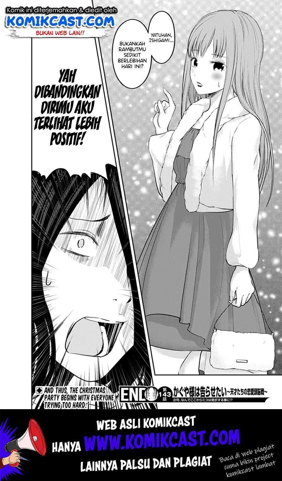 Kaguya-sama wa Kokurasetai: Tensai-tachi no Renai Zunousen Chapter 153 Bahasa Indonesia