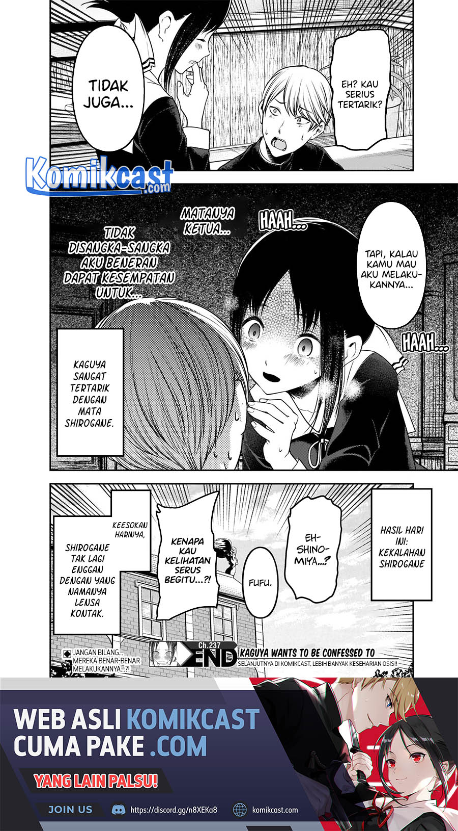 Kaguya-sama wa Kokurasetai: Tensai-tachi no Renai Zunousen chapter 237