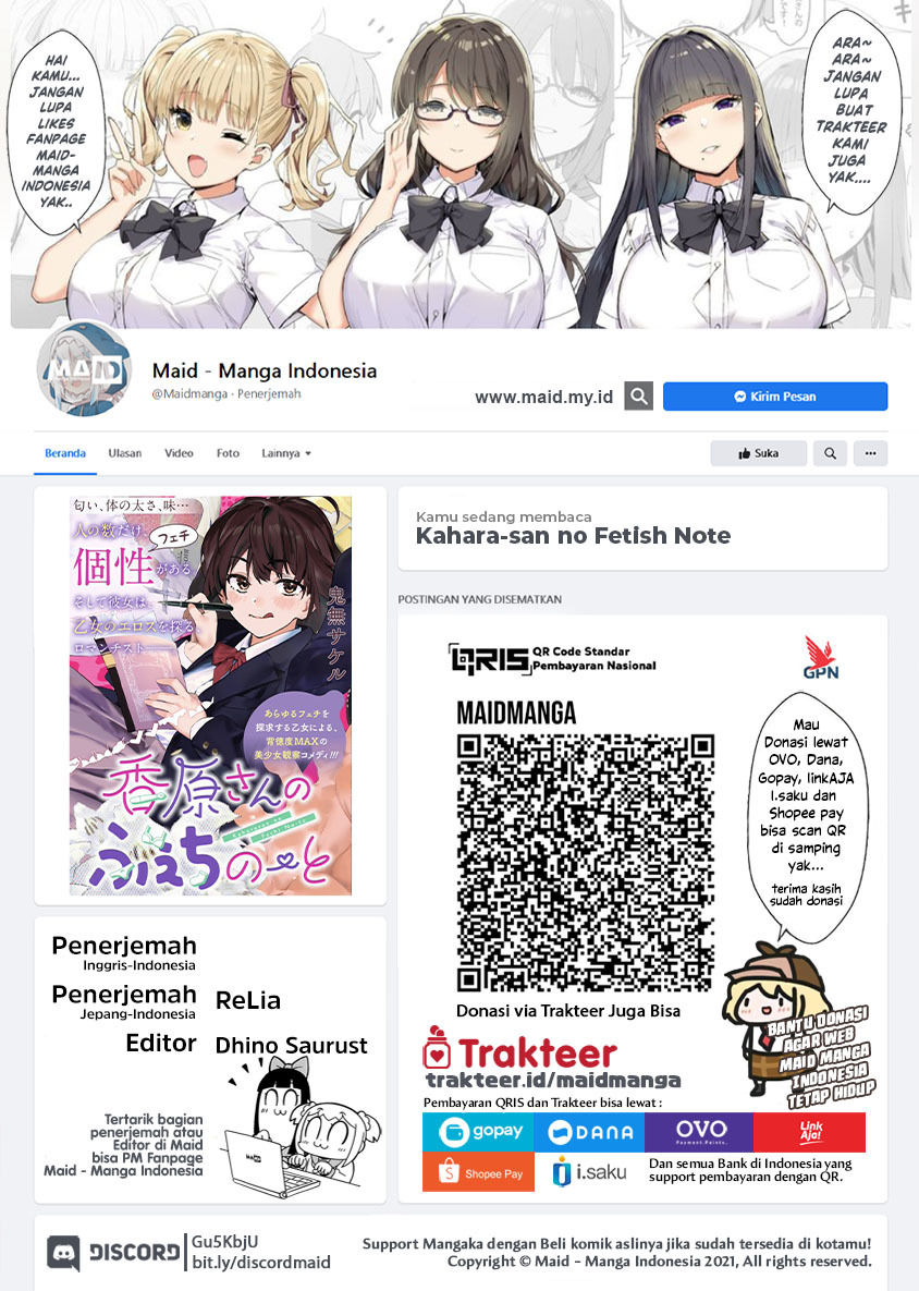 Kahara-san no Fetish Note Chapter 01 Bahasa Indonesia