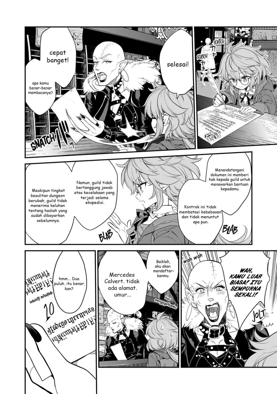 Kaketa Tsuki no Mercedes ~Kyuuketsuki no Kizoku ni Tensei Shitakedo Sute Rare Sounanode Dungeon o Seiha Suru~ Chapter 03 Bahasa Indonesia