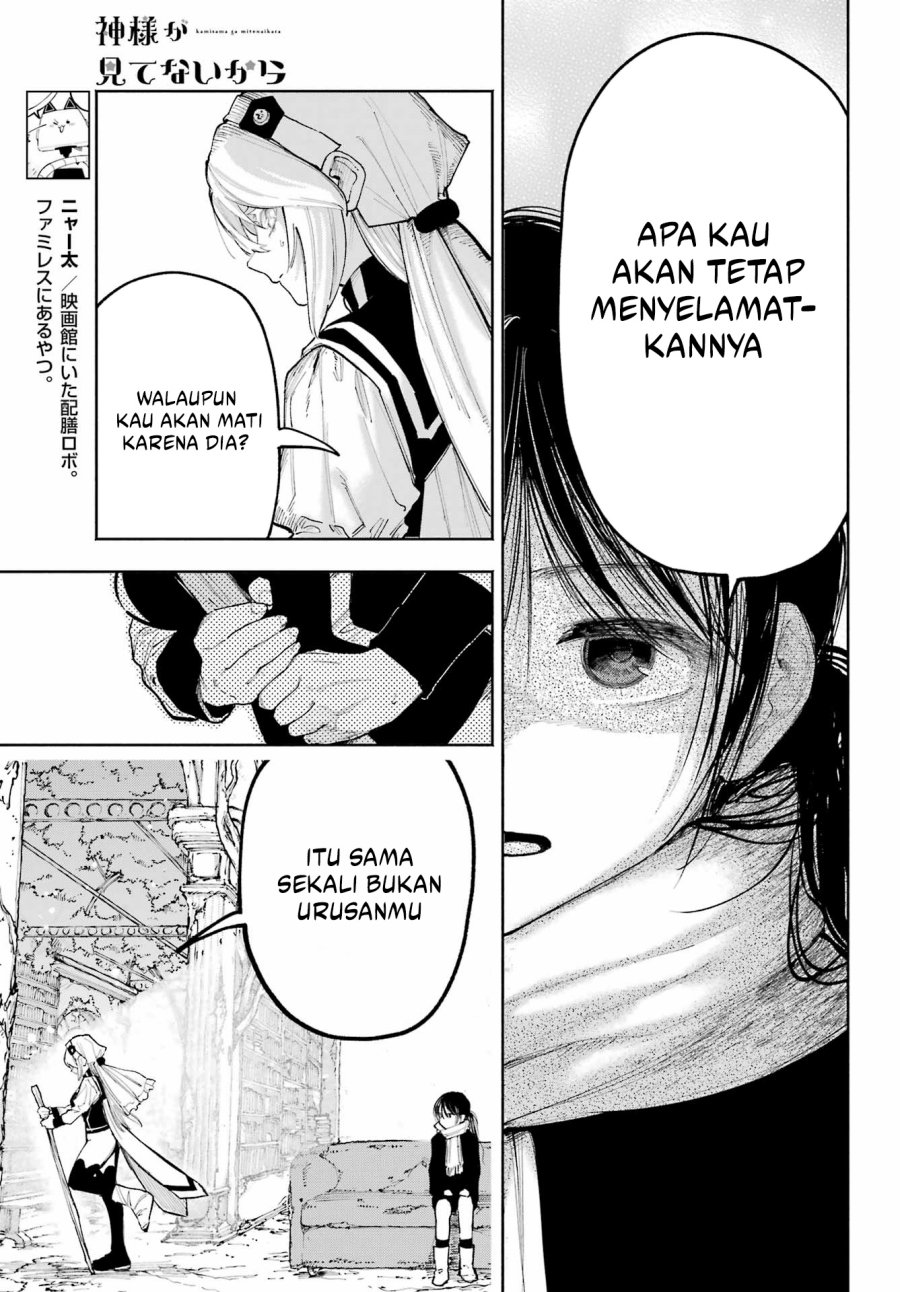 Kami-sama ga Mitenai kara Chapter 15.1 Bahasa Indonesia