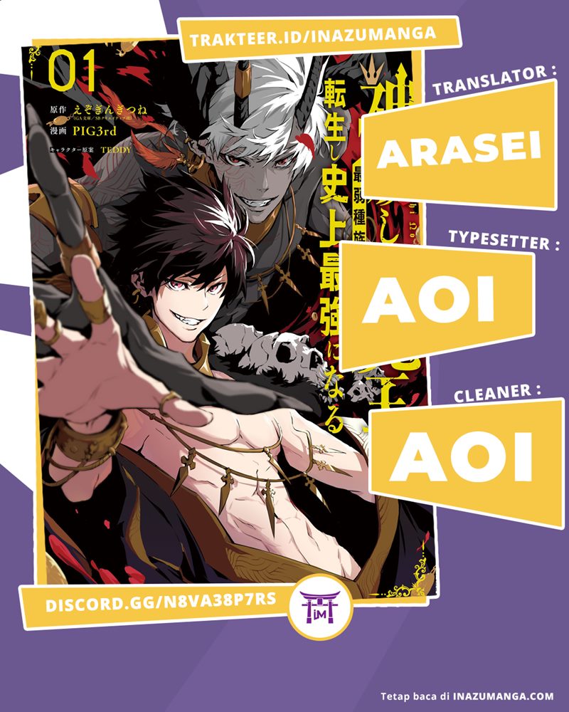 Kamigoroshi no Maou Saijyaku Shuzoku ni Tensei shi Shijyou Saikyou ni naru Chapter 01.3 Bahasa Indonesia