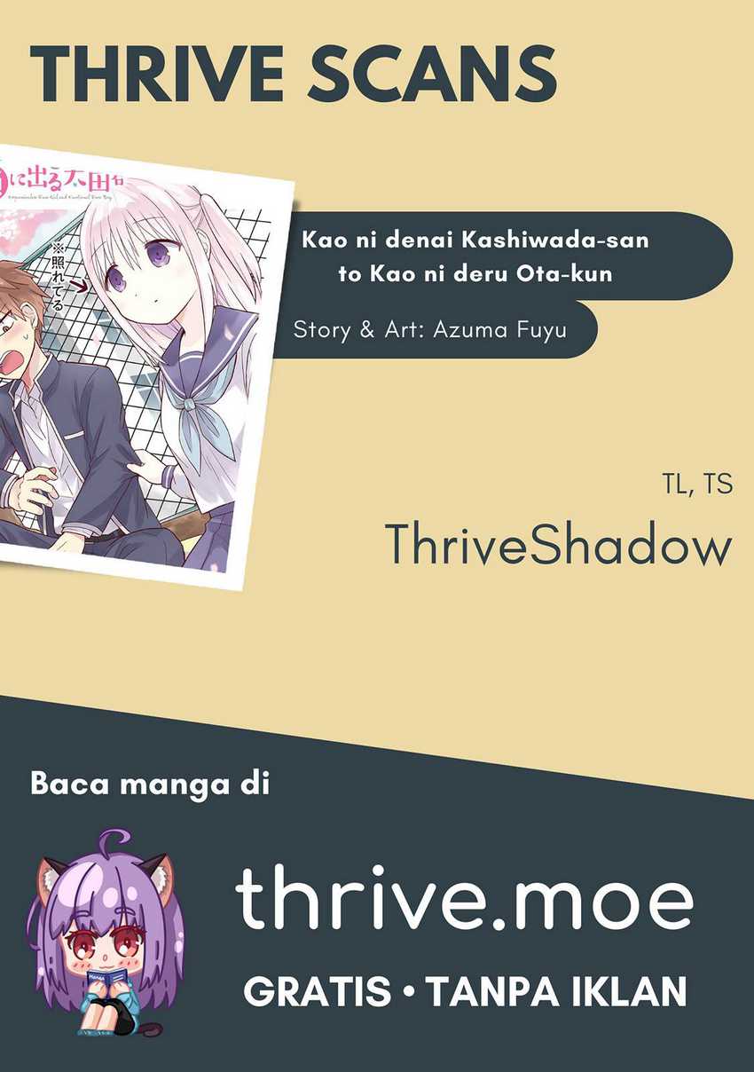 Kao ni denai Kashiwada-san to Kao ni deru Ota-kun Chapter 14 Bahasa Indonesia