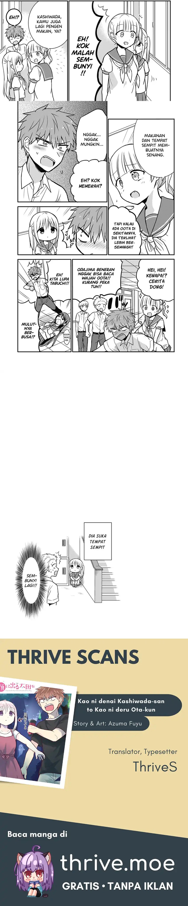 Kao ni denai Kashiwada-san to Kao ni deru Ota-kun Chapter 29 Bahasa Indonesia