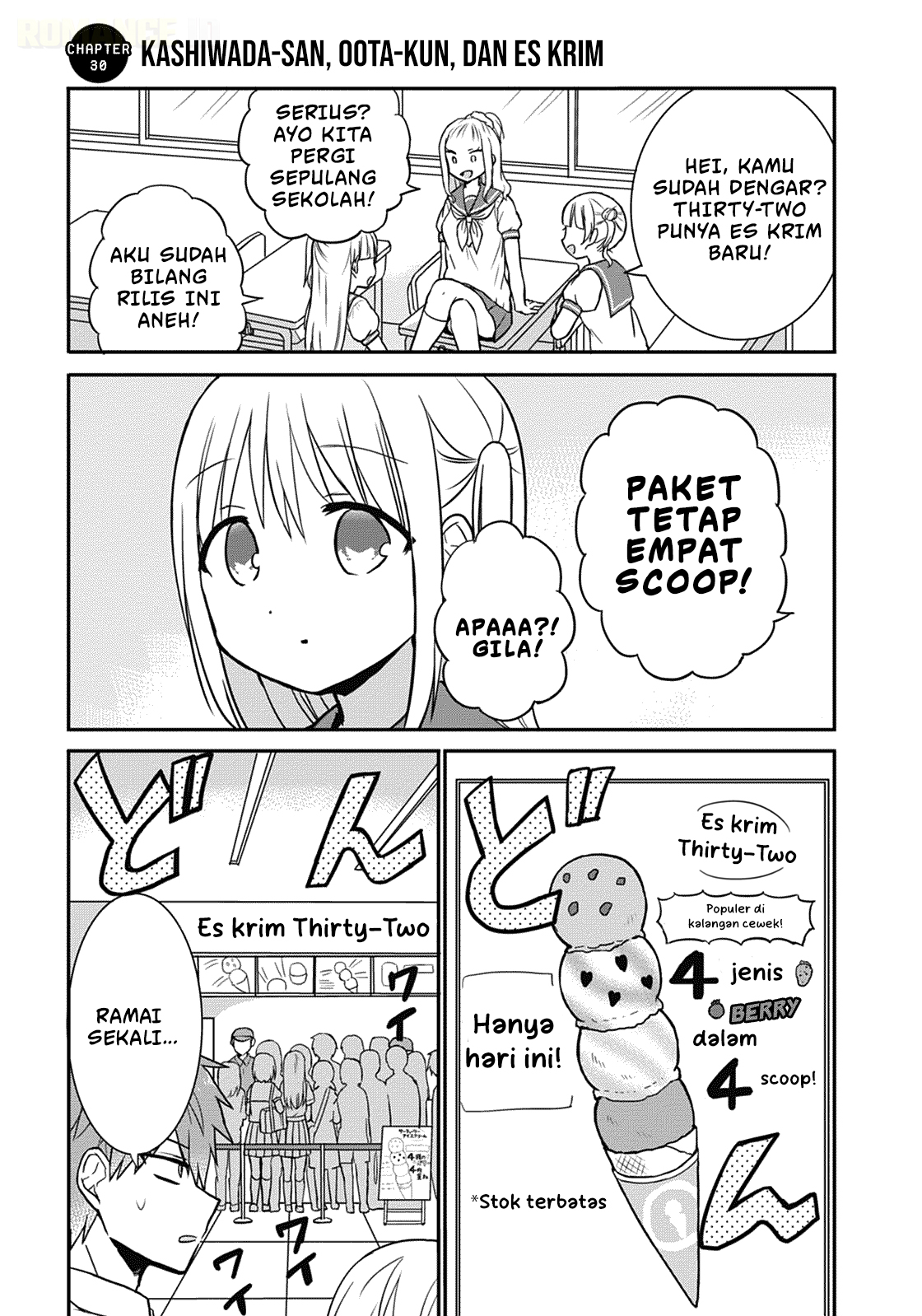 Kao ni denai Kashiwada-san to Kao ni deru Ota-kun Chapter 30 Bahasa Indonesia