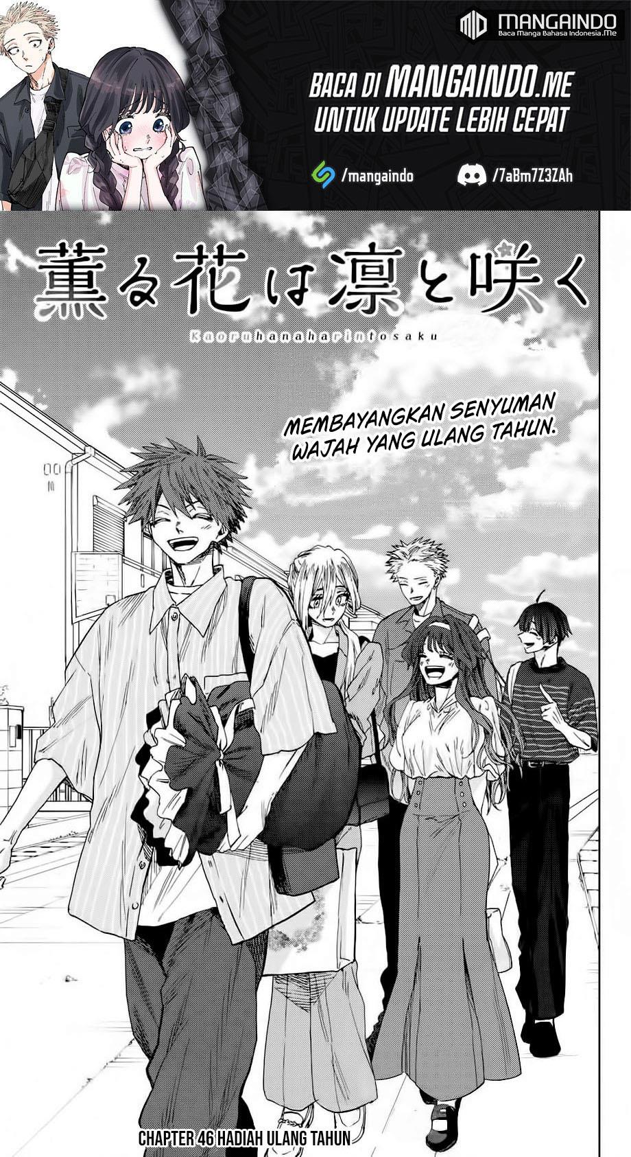Kaoru Hana wa Rin to Saku Chapter 46 Bahasa Indonesia