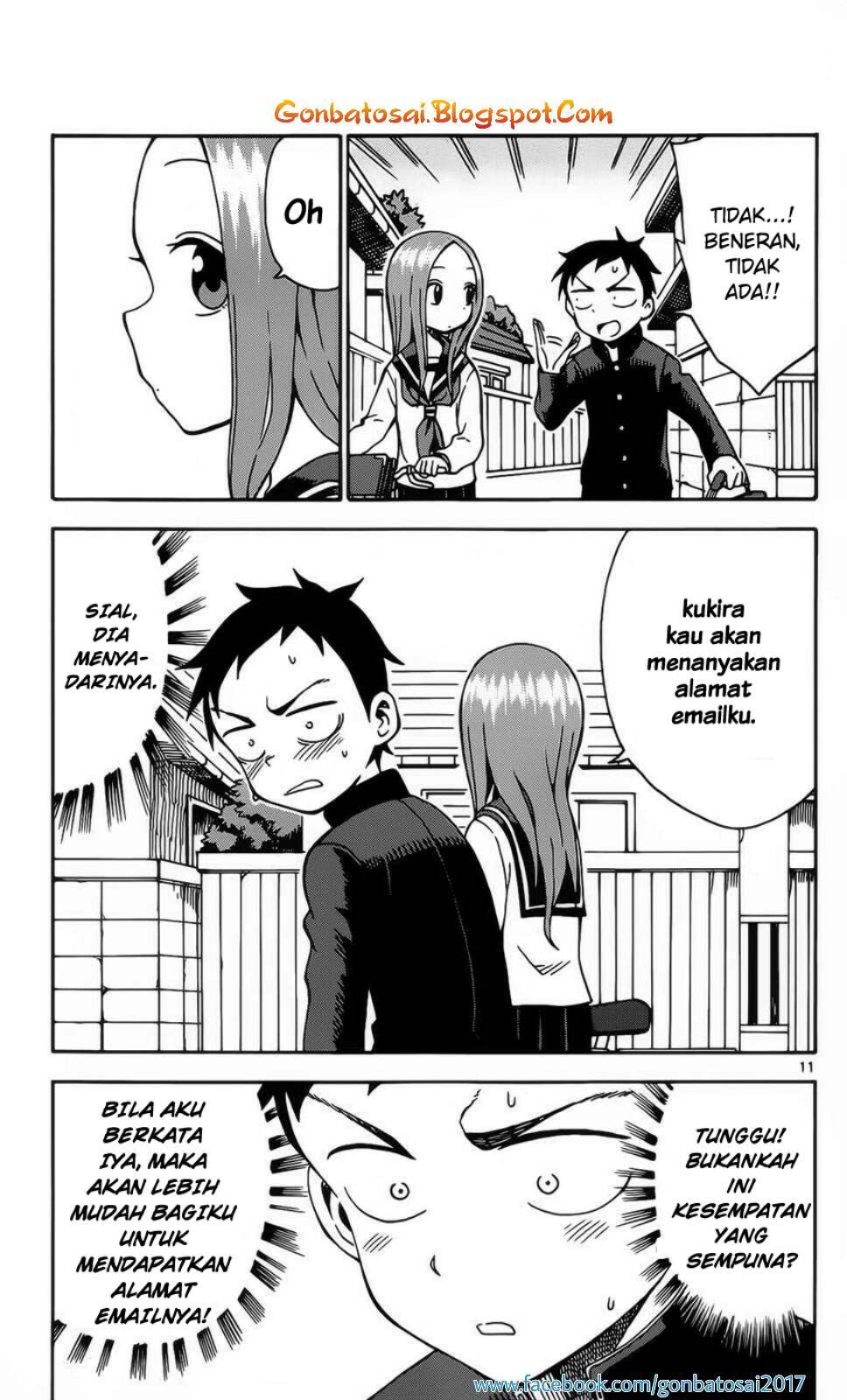 Karakai Jouzu no Takagi-san Chapter 27 Bahasa Indonesia