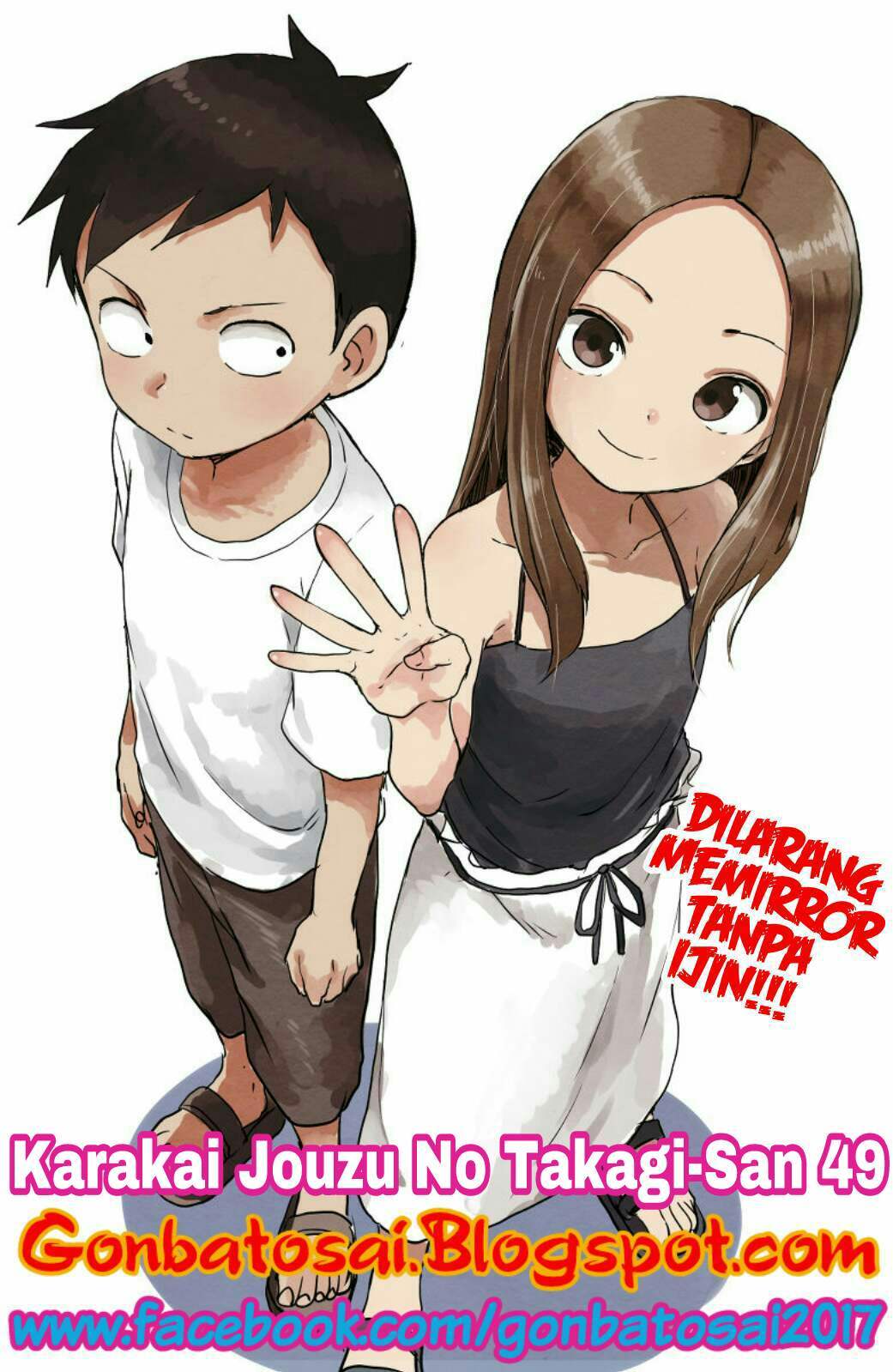 Karakai Jouzu no Takagi-san Chapter 49 Bahasa Indonesia