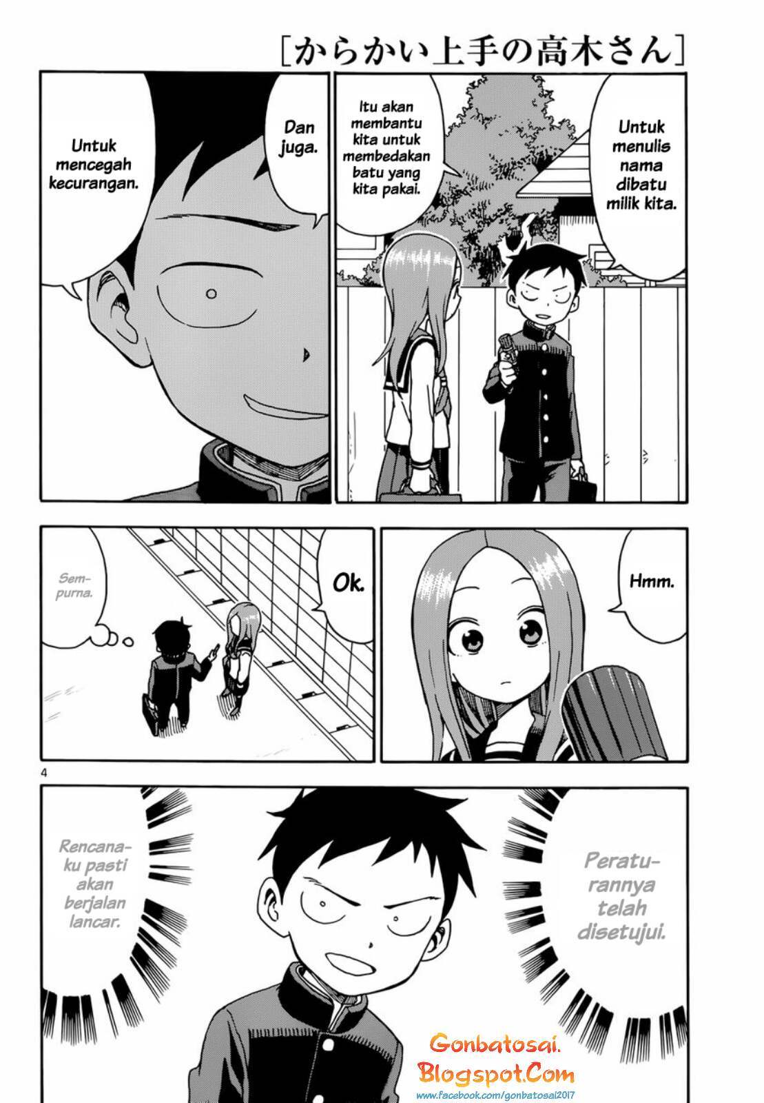 Karakai Jouzu no Takagi-san Chapter 49 Bahasa Indonesia