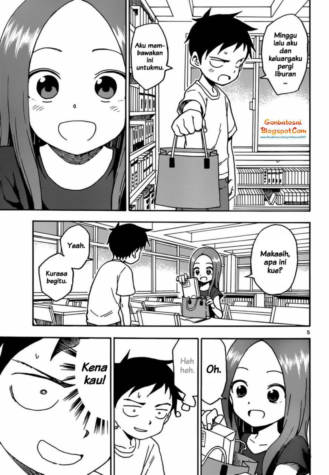 Karakai Jouzu no Takagi-san Chapter 60 Bahasa Indonesia