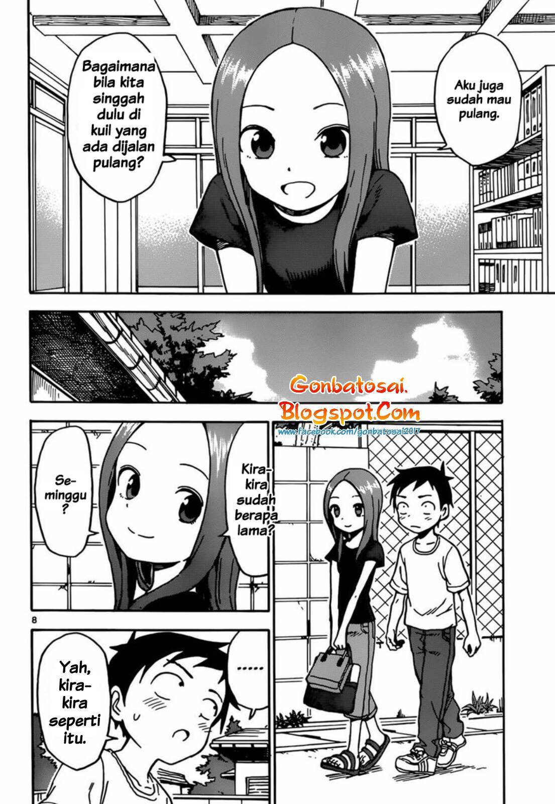 Karakai Jouzu no Takagi-san Chapter 60 Bahasa Indonesia