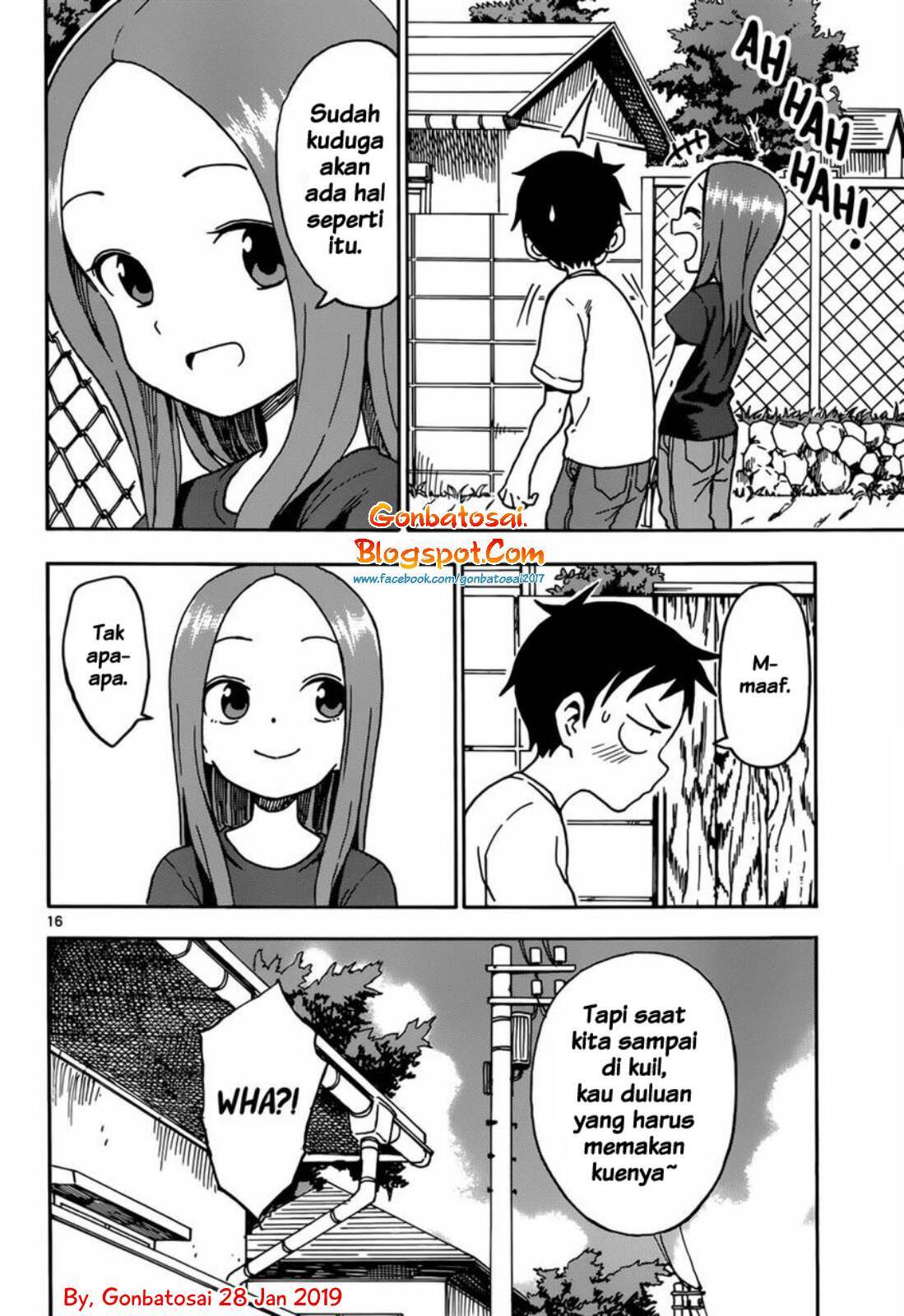 Karakai Jouzu no Takagi-san Chapter 60 Bahasa Indonesia