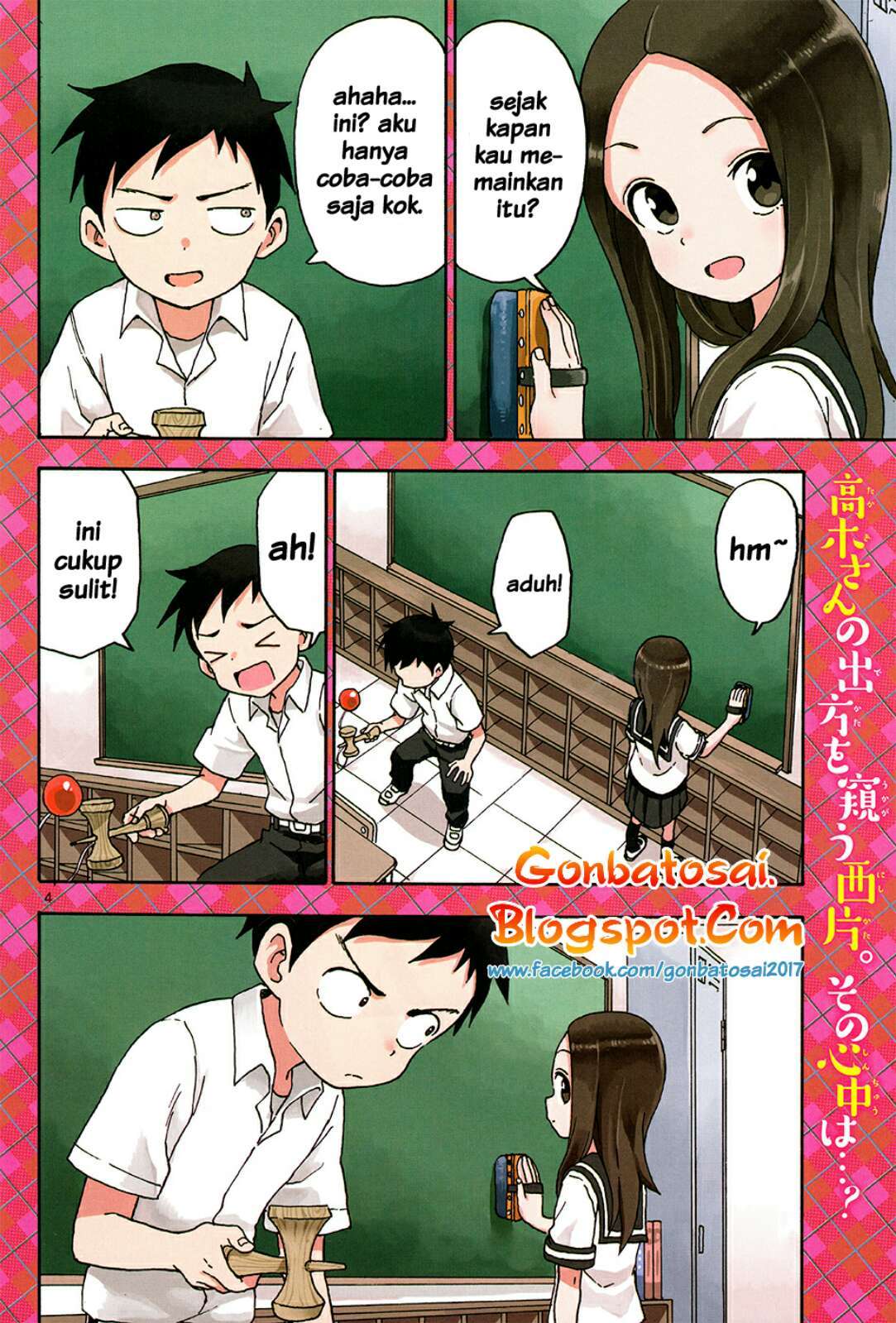 Karakai Jouzu no Takagi-san Chapter 65 Bahasa Indonesia