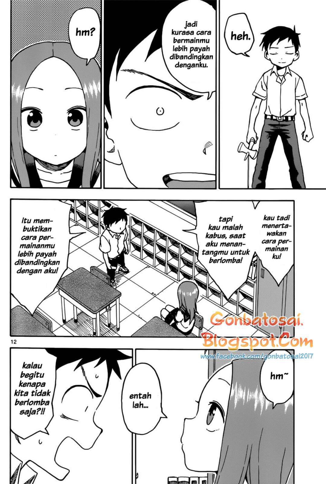 Karakai Jouzu no Takagi-san Chapter 65 Bahasa Indonesia