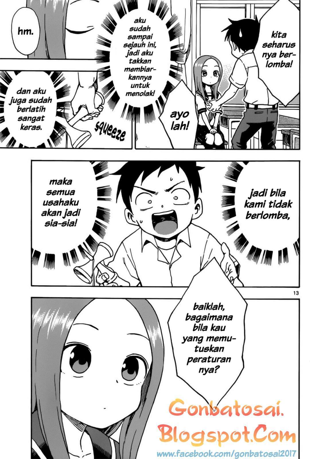 Karakai Jouzu no Takagi-san Chapter 65 Bahasa Indonesia