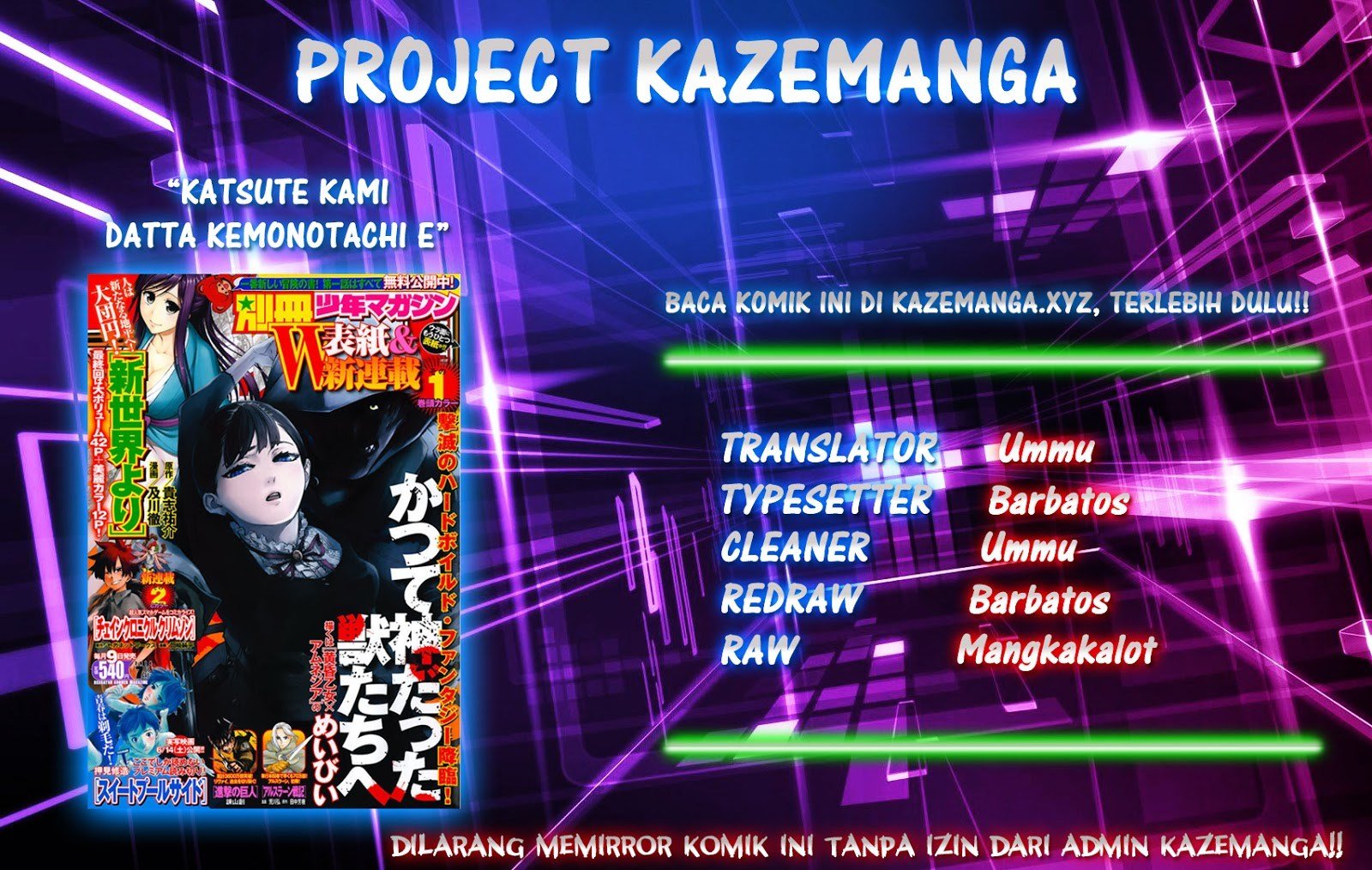 Katsute Kami Datta Kemonotachi e Chapter 08 Bahasa Indonesia