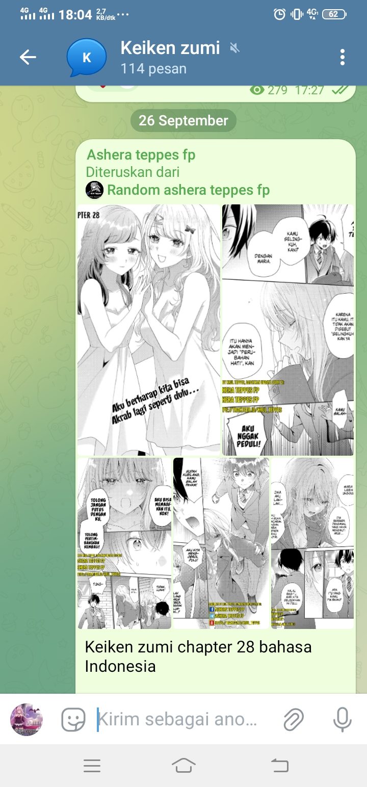 Keiken Zumi na Kimi to, Keikein Zero na Ore ga, Otsukiai Suru Hanashi Chapter 24 Bahasa Indonesia