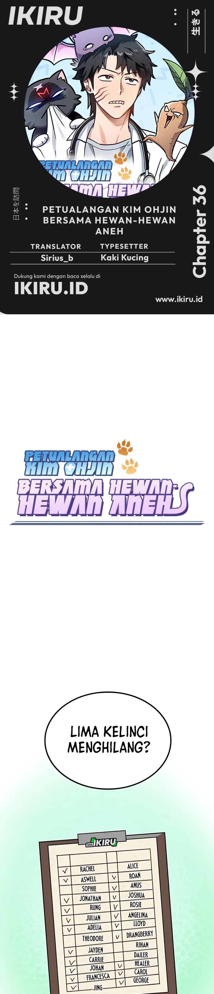 Kim Ohjin’s Adventures With Strange Animals Chapter 36 Bahasa Indonesia