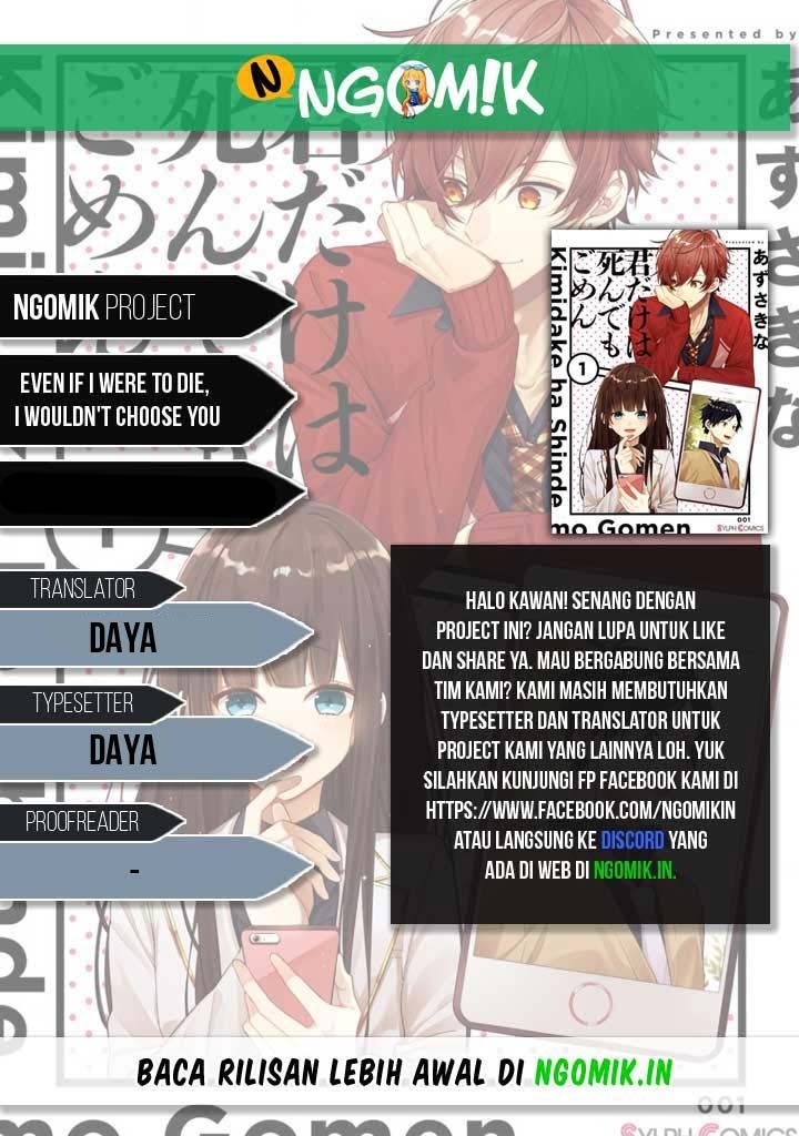 Kimi dake wa Shinde mo Gomen Chapter 05 Bahasa Indonesia