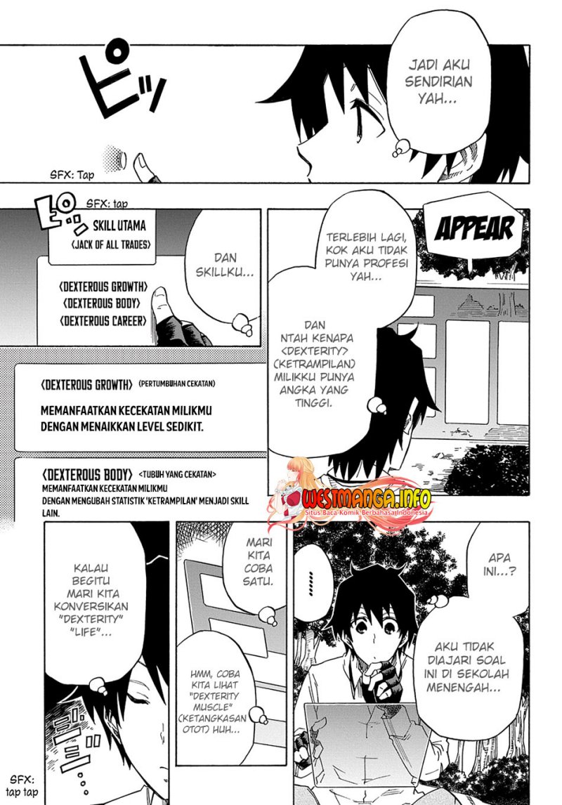 Kiyoubinbou, Jou wo Tateru – Kaitaku Gakuen no Rettousei na no ni, Joukyuu-shoku no Skill to Mahou ga Subete Tsukaemasu chapter 1