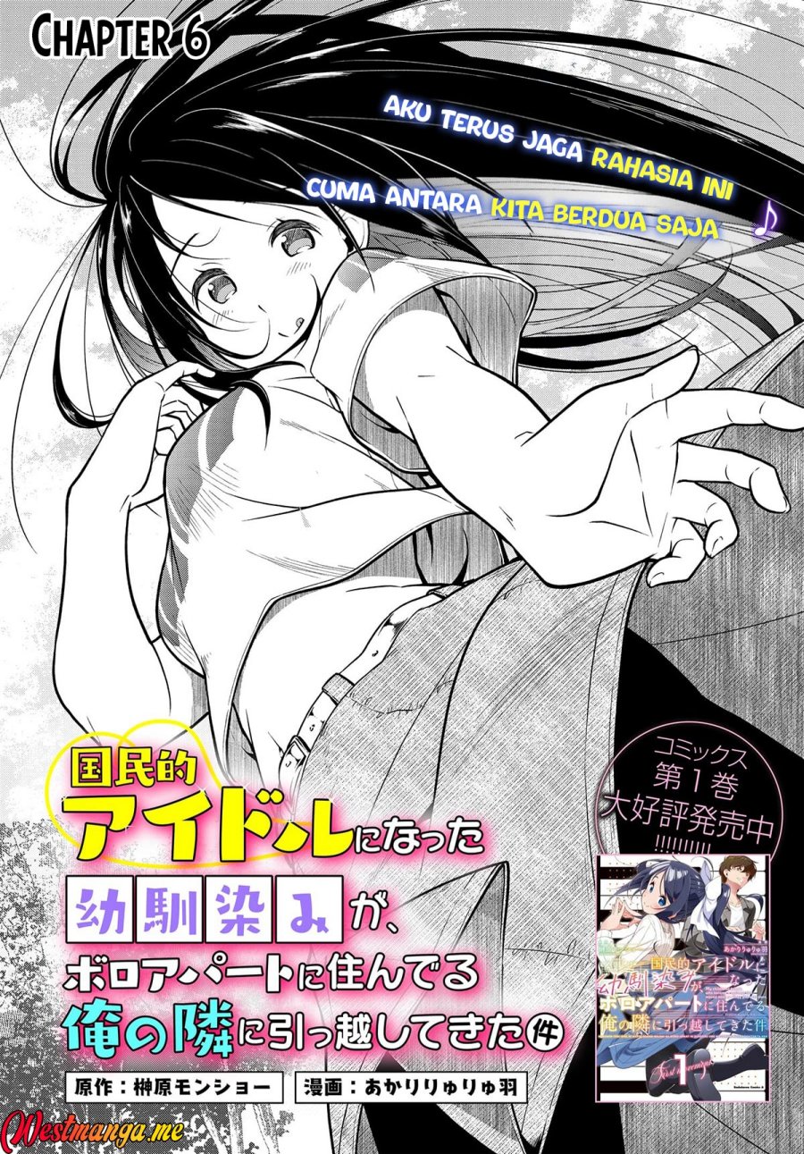 Kokuminteki Idol ni natta Osananajimi ga, Boro Apartment ni Sunderu Ore no Tonari ni Hikkoshite Kita Ken chapter 6